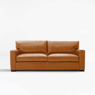 Axis 88" Leather Sofa + Reviews | Crate & Barr
