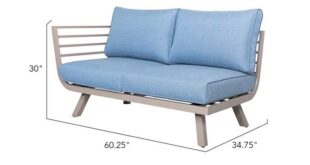 Patio Time Drum 4-Piece Aluminum Sofa Sectional Set in 2023 .