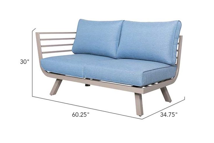 Patio Time Drum 4-Piece Aluminum Sofa Sectional Set in 2023 .