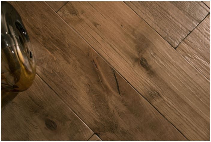 How to add antiquity with wide plank flooring?
