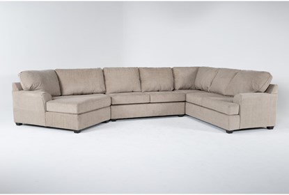 Alessandro Mocha 170" 3 Piece Sectional With Left Arm Facing .