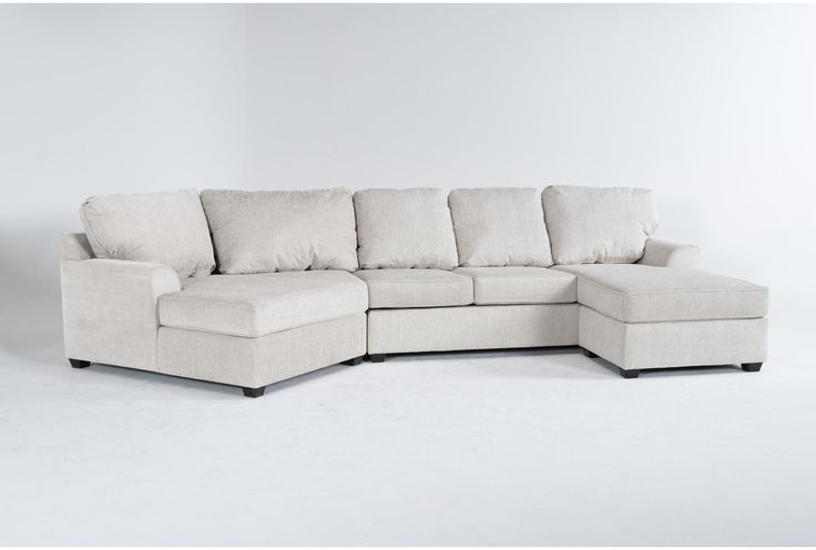 Alessandro Moonstone 161" 2 Piece Dual Chaise Sectional with Left .