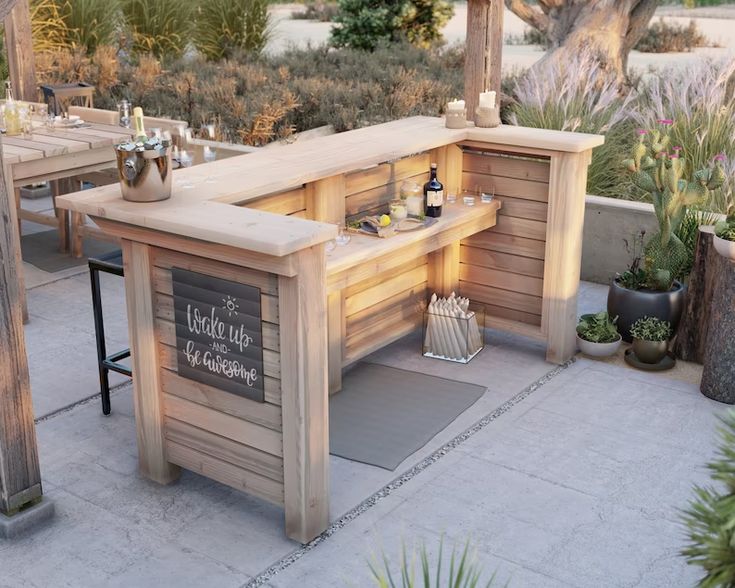 DIY Outdoor Bar Plans - Etsy | Diy outdoor bar, Outdoor kitchen .