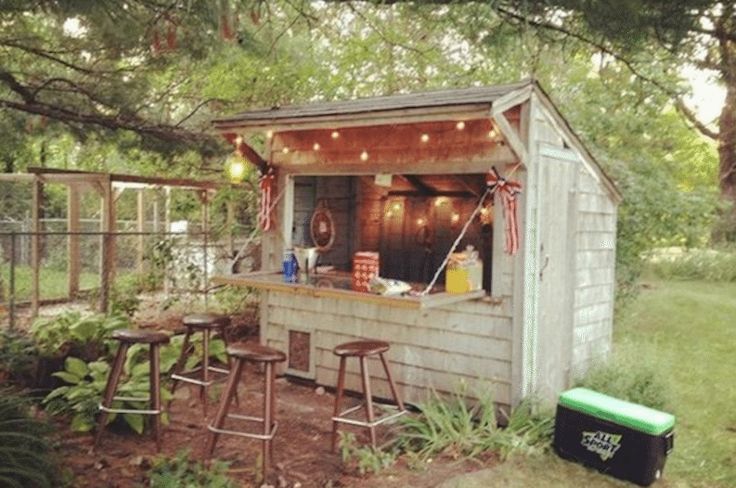 Forget Man Caves, Backyard Bar Sheds Are the New Trend. This .