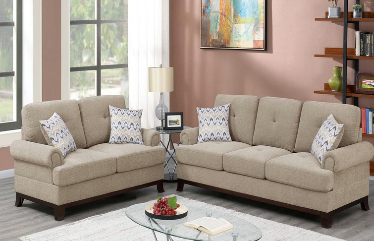 Rounded arm sofa and love seat – My Budget Furnitu