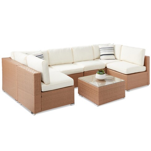 Best Choice Products 7-piece Modular Outdoor Wicker Patio .