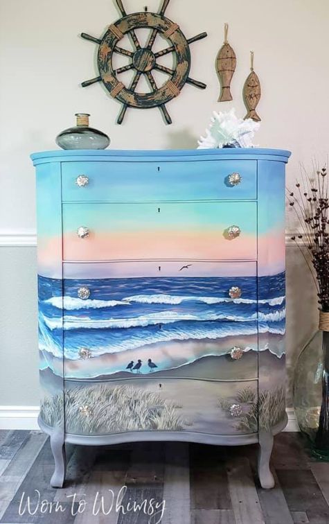 30 Dresser & Chest Makeover Ideas Coastal, Beach & Nautical Style .