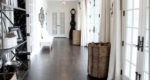 long hallway love | Hardwood floors dark, House design, My dream ho