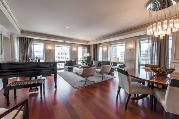 Distinguished homes for sale in the D.C. region | Living room wood .
