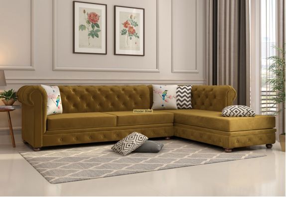 Fabric L Shape Corner Sofa Design for Living Room | Sofa design .