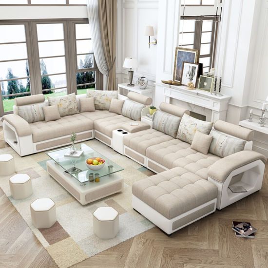 Hot Item] Living Room Furniture Modern Leisure U Shape 7 Seater .