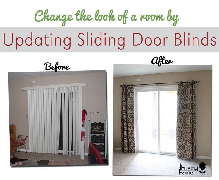 An Easy Way to Update a Sliding Door Blind | Patio door coverings .