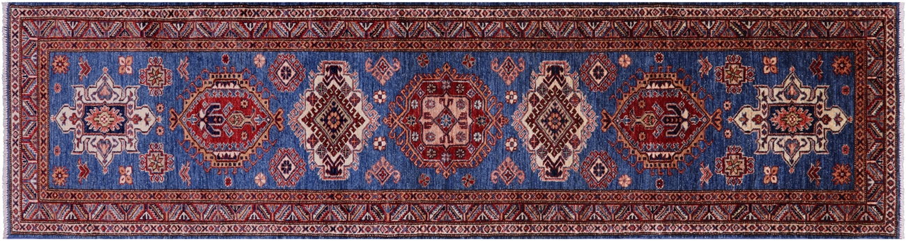Super Kazak Handmade Wool Runner Rug 2' 8" X 10'