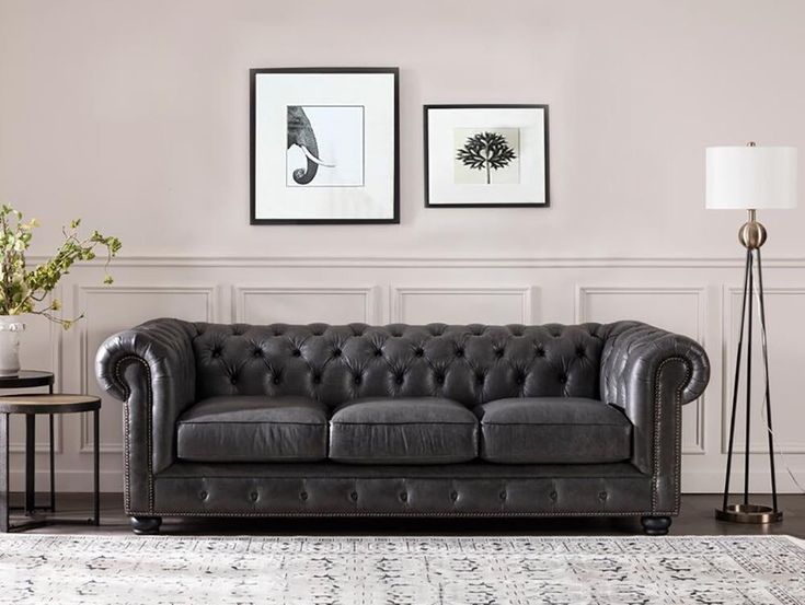 The Best Couches for Dogs of 2023 | Leather chesterfield sofa .