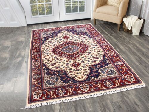 Traditional Handmade Wool Area Rugs Hand Knotted Living Room Beige .