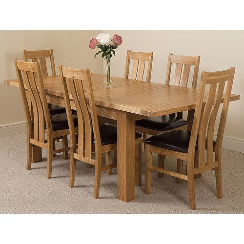 Goodridge Kitchen Solid Oak Dining Set with 6 Chairs Marlow Home .