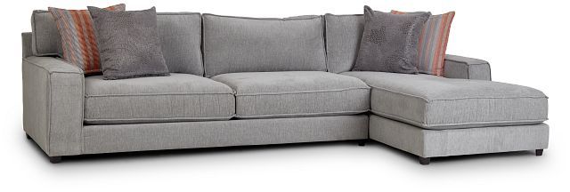 Taylor Gray Fabric Right Chaise Sectional | Sectional .
