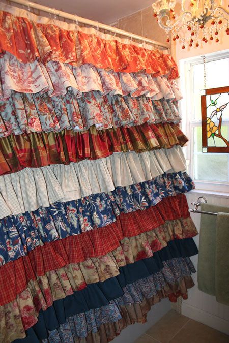 Ruffled Shower Curtain Beautiful and Romantic | Etsy | Ruffle .