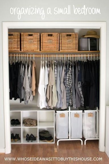 How We Organized Our Small Bedroom | Bedroom organization closet .