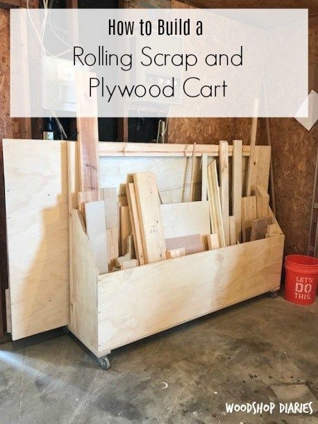 DIY Mobile Scrap Wood & Plywood Storage Cart | Plywood storage .