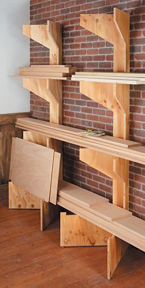 9 DIY Ideas for Wood Storage | Wood storage rack, Lumber storage .