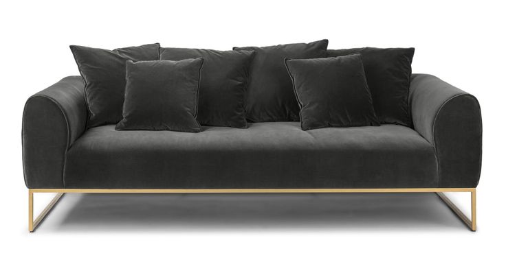 Melt into this dream. This elegant but cozy velvet sofa features a .