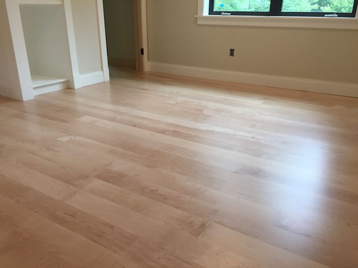Locally milled 5" maple floors, finished with Bona BonaSeal and .