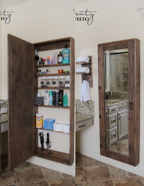 DIY Badezimmer Spiegelschrank #Tutorial - Bade Zimmer | Bathroom .