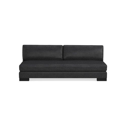 Yountville Leather Armless Sofa | Armless sofa, Armless leather .