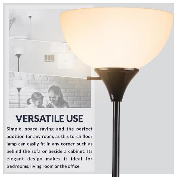 Reviews for Newhouse Lighting 71 in. Torchiere Charles Standing .