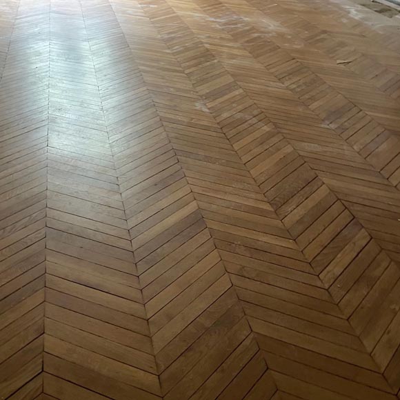 Lot of 13 m² of antique Point de Hongrie oak parquet flooring - Floo