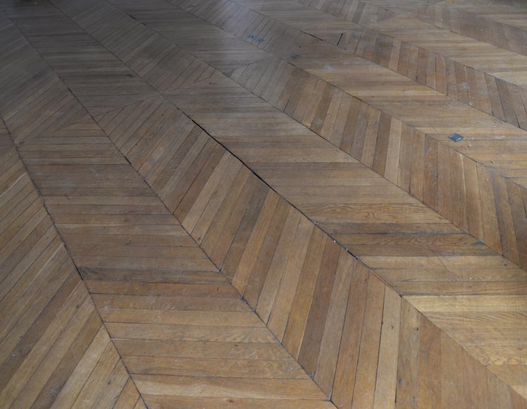 Lot of 45 m² of antique Point de Hongrie oak parquet flooring - Floo