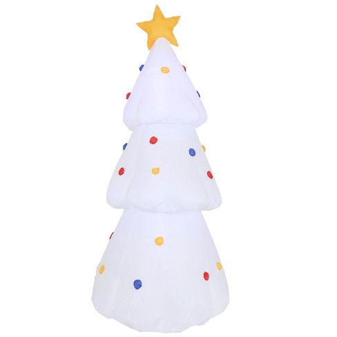 Sunnydaze 6' Self-inflatable White Christmas Tree Outdoor Winter .