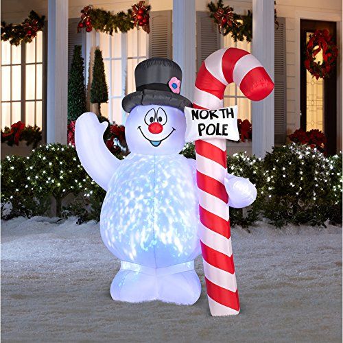 Inflatable Frosty the Snowman | Snowman outdoor decorations .