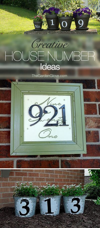 Creative DIY House Number Signs & Address Plaques | House numbers .