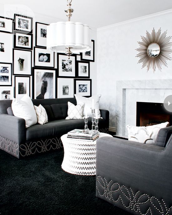 10 living rooms we love | Style at Home | Black and white living .