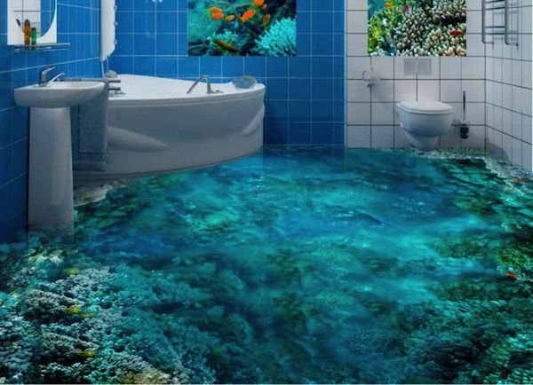 13 3D Bathroom Floor Designs That Will Mess With Your Mind | Floor .
