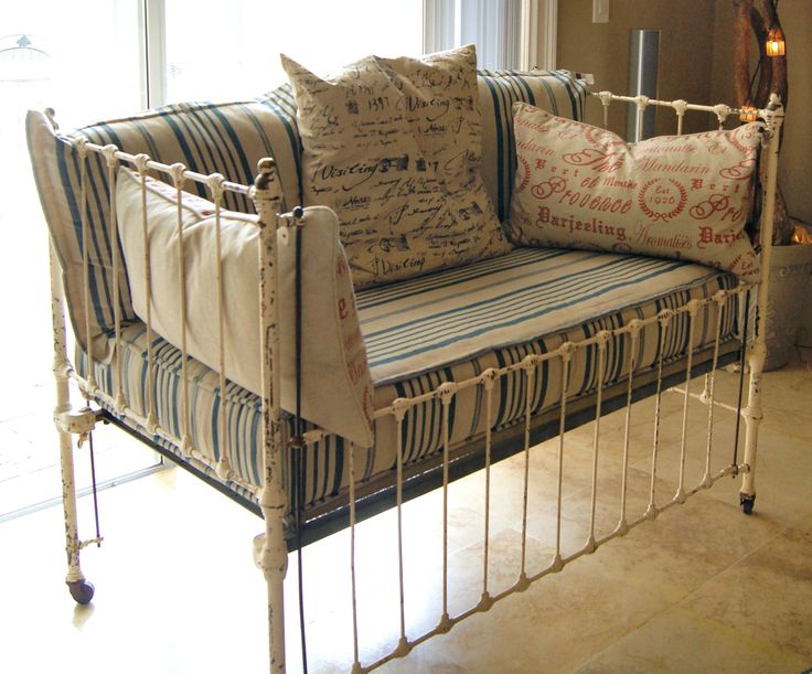 Exquisite Antique Iron Crib / Settee from Paris, France! Can't .