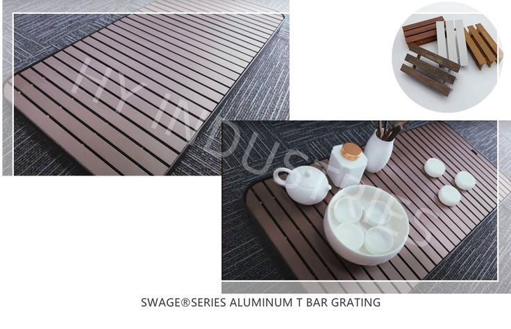 Exquisite tea tray made of swage T-shaped aluminum grille in 2023 .