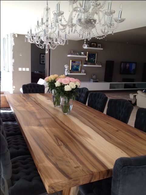 Wood table | Kursi meja makan, Dekorasi rumah, Rum