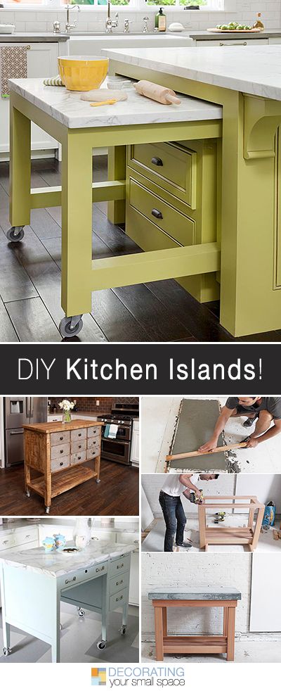 DIY Kitchen Island Ideas & Projects • OhMeOhMy Blog | Diy kitchen .