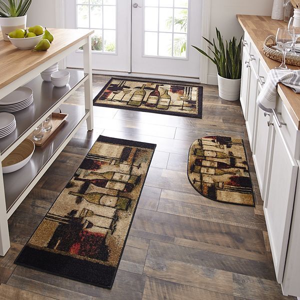 Mohawk® Home Wine & Glasses Kitchen Rug | Kitchen rug, Kitchen .