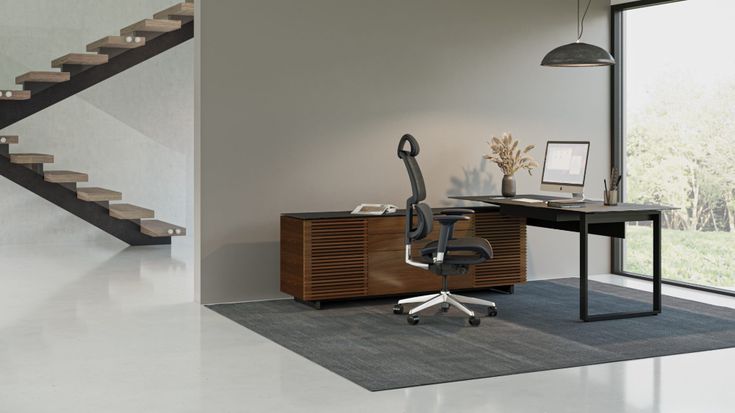Corridor 6531 Modern L-Shaped Executive Desk | BDI Furniture .