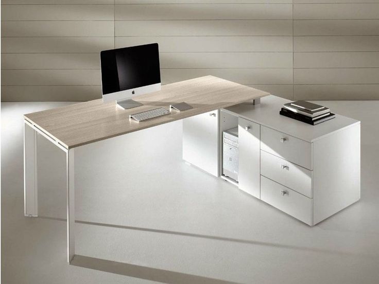 L-shaped workstation desk with drawers Cowork Collection by Ideal .