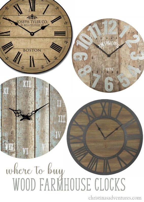 Where to buy farmhouse wall clocks | Farmhouse wall clocks, Clock .