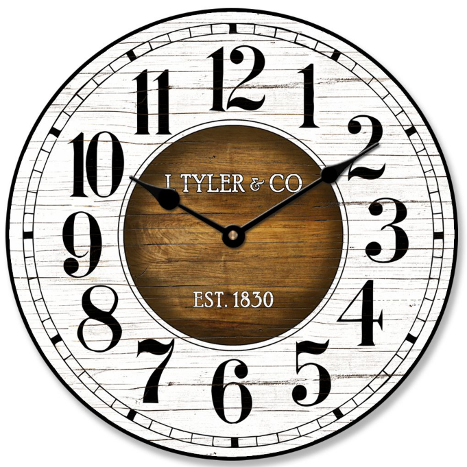 Large Wall Clock-Glam up your wall with a vintage look. | Wood .