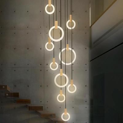 Wood Modern Pendant Lights LED Kitchen Lights LED Lamp Hanging .