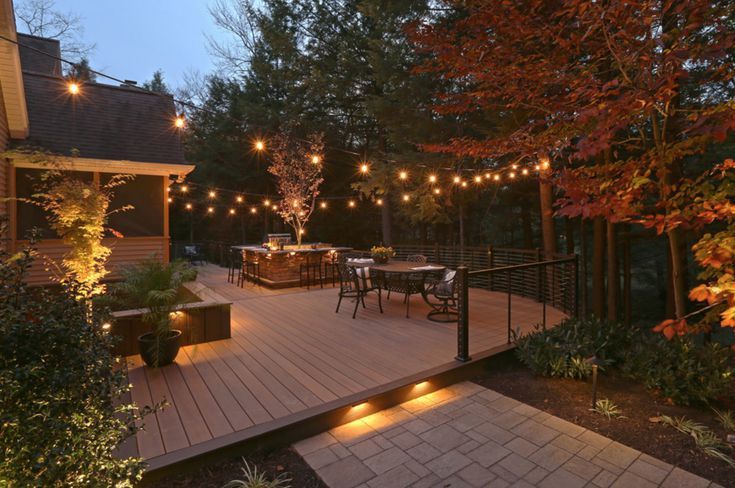 Lighten your patio area with outdoor patio lights.