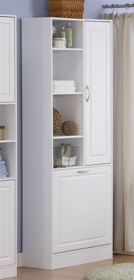 Linen Cabinets With Hamper - Bing Images | Cheap bathroom storage .