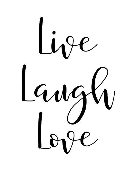 Printable Wall Art Quote live Laugh Love - Etsy | Printable wall .